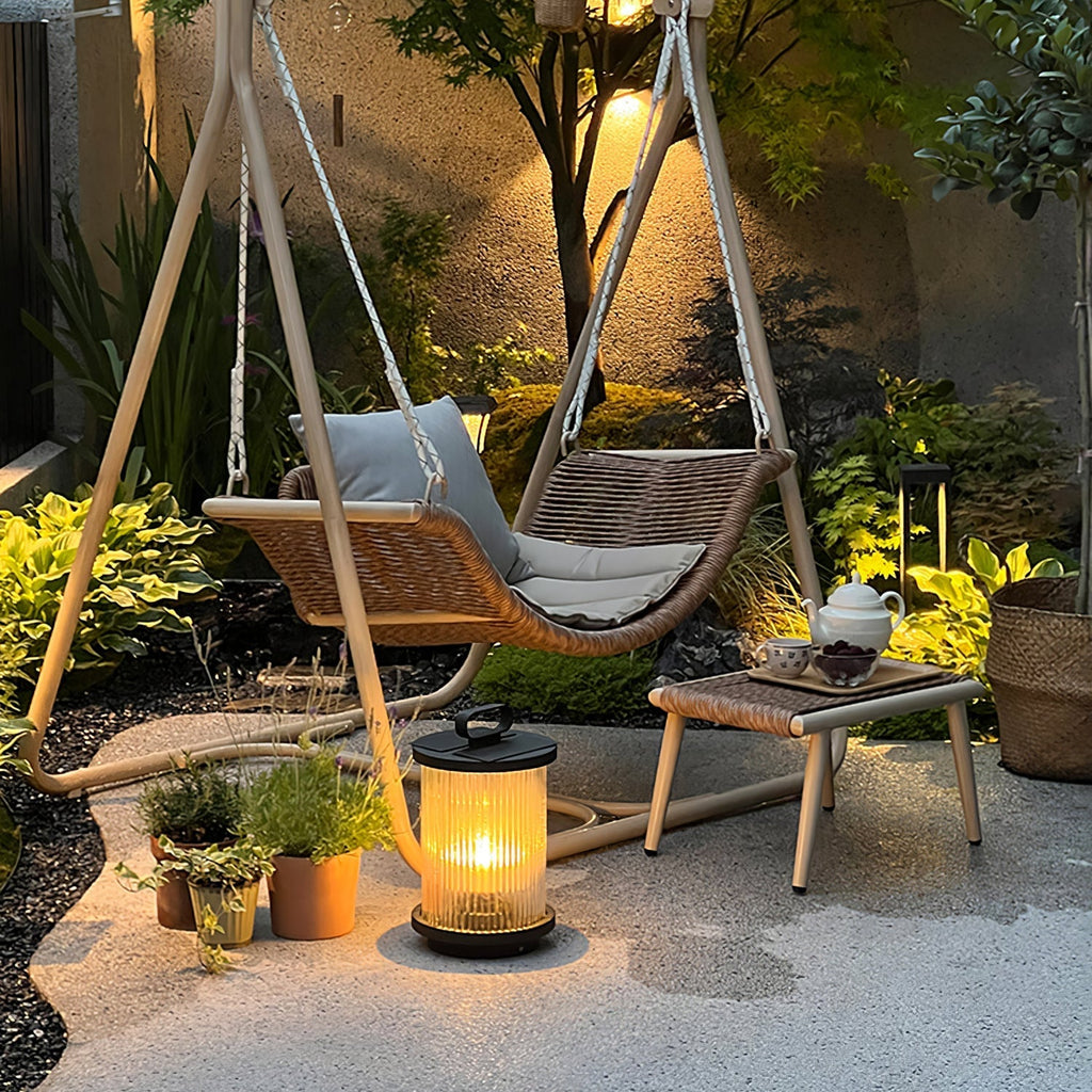 Lantern Garden Solar Exterior Light - ∅ 7.9″ x H 14.2″ Stainless Steel, Outdoor Wall Light, detail 55