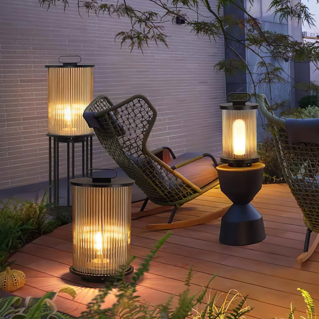 Lantern Garden Solar Exterior Light - ∅ 7.9″ x H 14.2″ Stainless Steel, Outdoor Wall Light, detail 40
