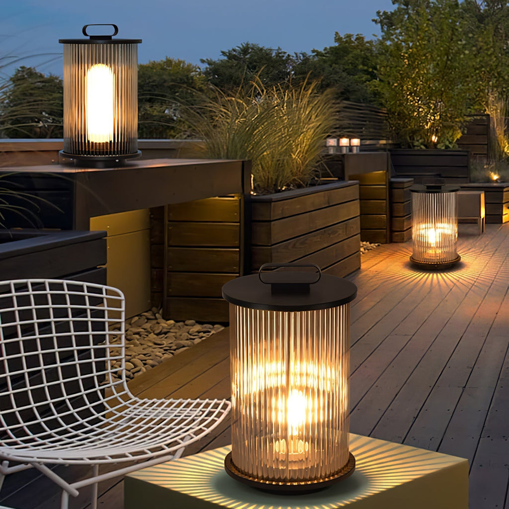 Lantern Garden Solar Exterior Light - ∅ 7.9″ x H 14.2″ Stainless Steel, Outdoor Wall Light, detail 62