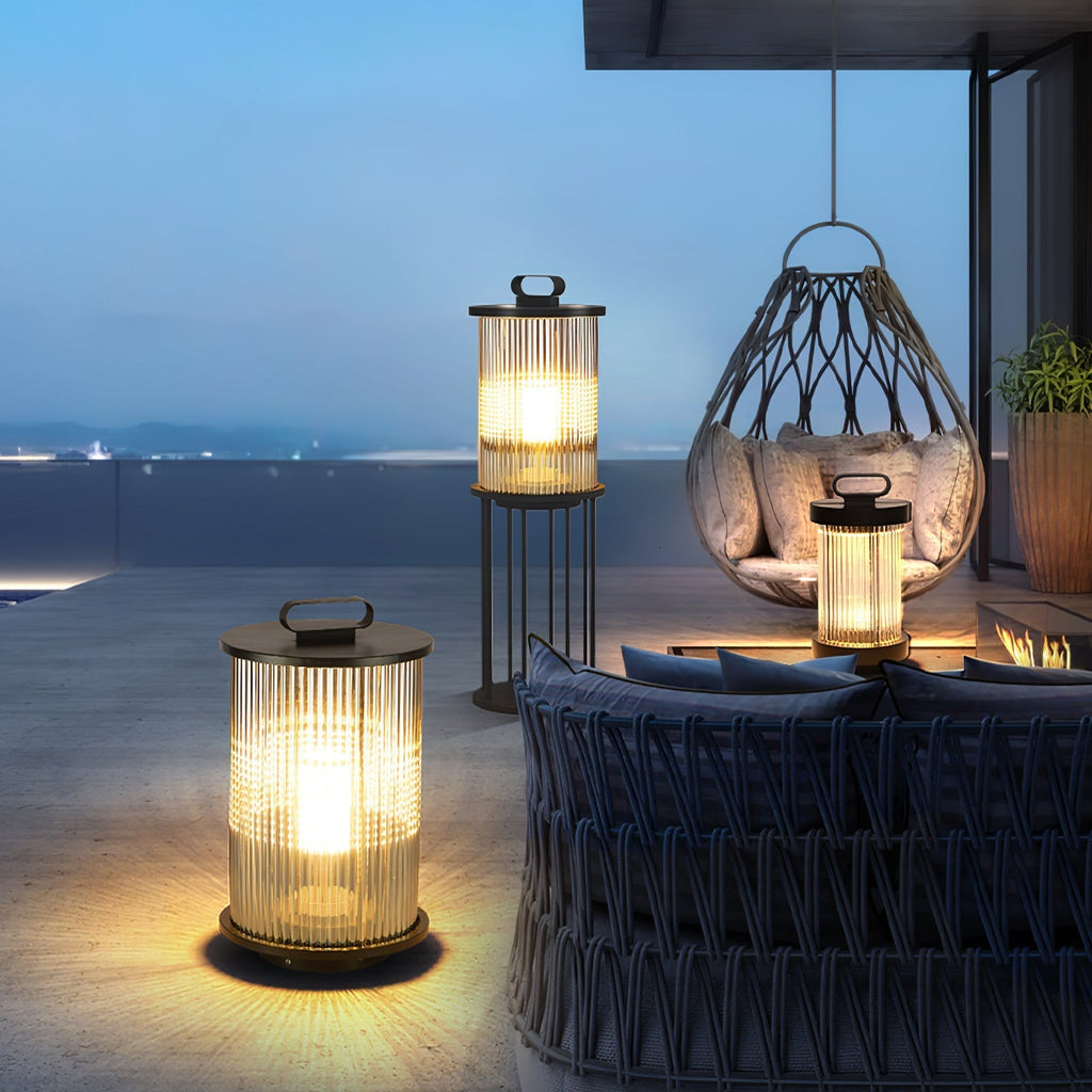 Lantern Garden Solar Exterior Light - ∅ 7.9″ x H 14.2″ Stainless Steel, Outdoor Wall Light, detail 3