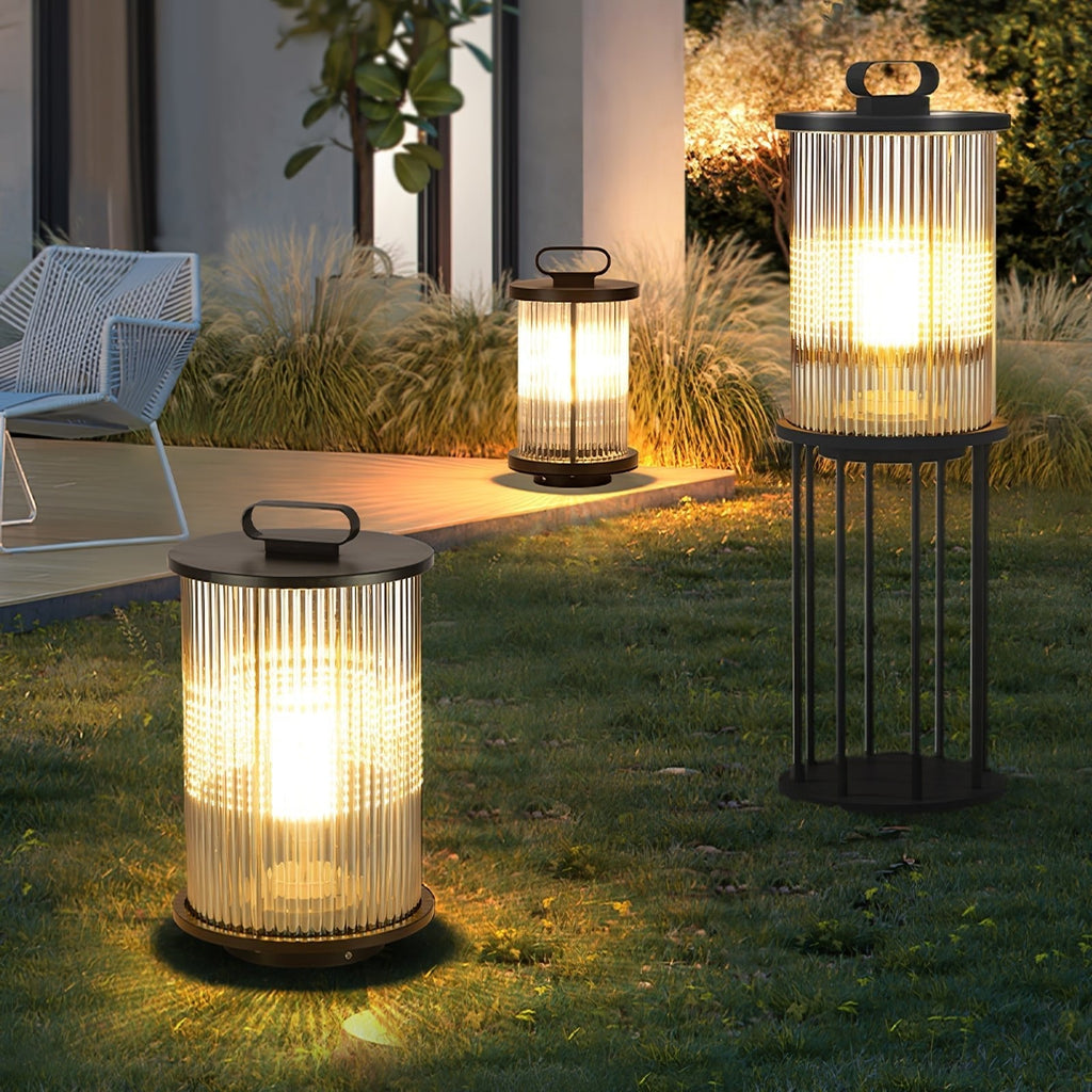 Lantern Garden Solar Exterior Light - ∅ 7.9″ x H 14.2″ Stainless Steel, Outdoor Wall Light, detail 2