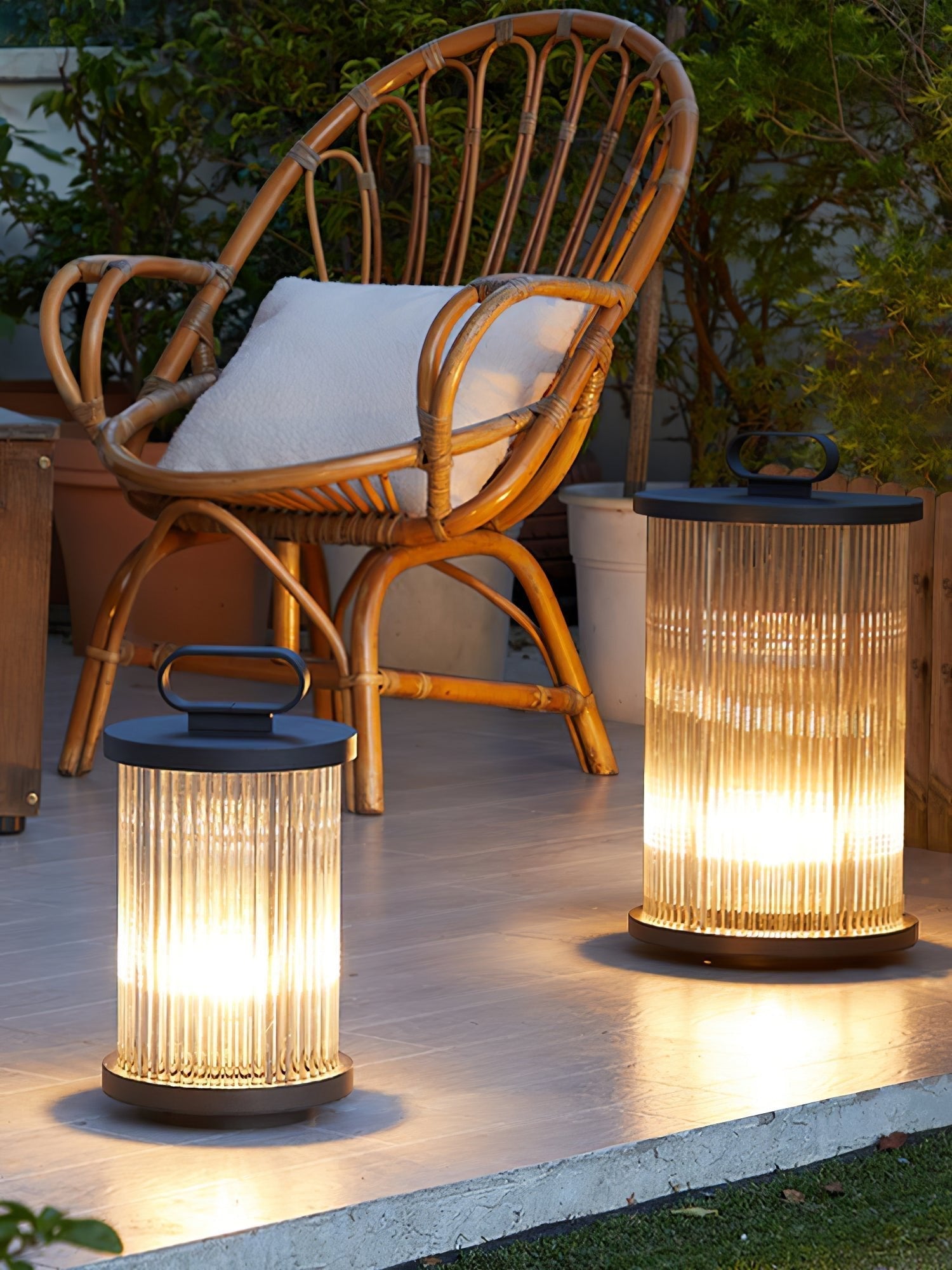 Lantern Garden Solar Exterior Light - ∅ 7.9″ x H 14.2″ Stainless Steel, Outdoor Wall Light, detail 32