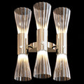 Large Gold Leaf Murano Glass Wall Light, Bedroom Wall Sconce, height 46 cm