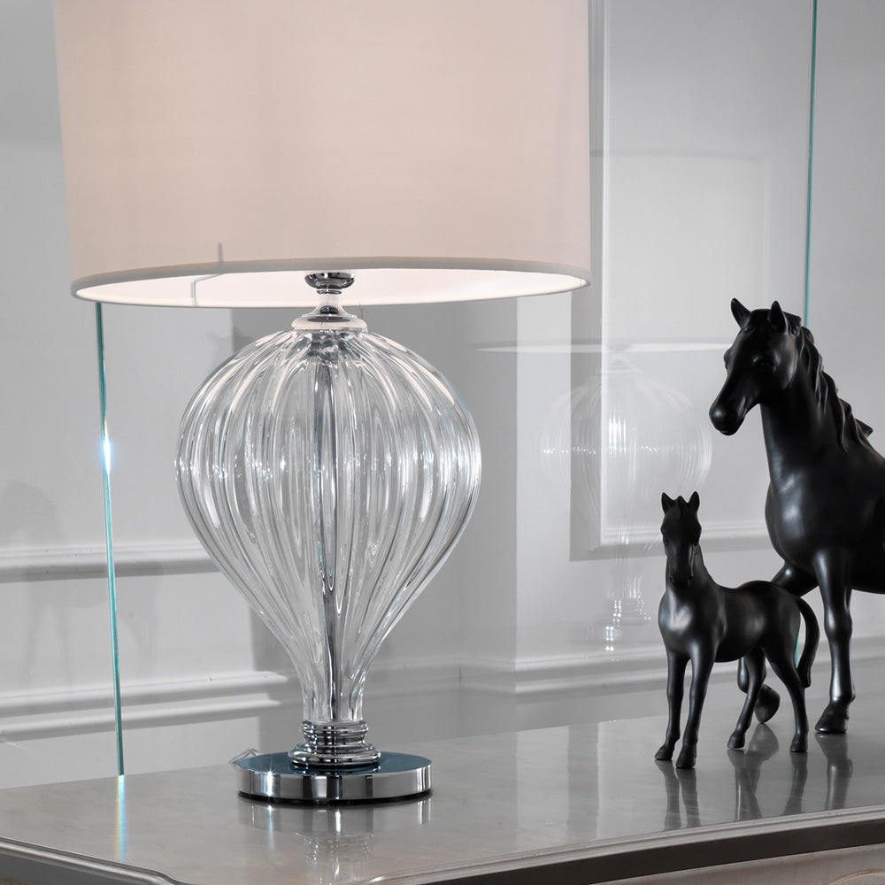 Large Italian Designer Murano Glass Table Light, Bedside Table Lamp, detail 2