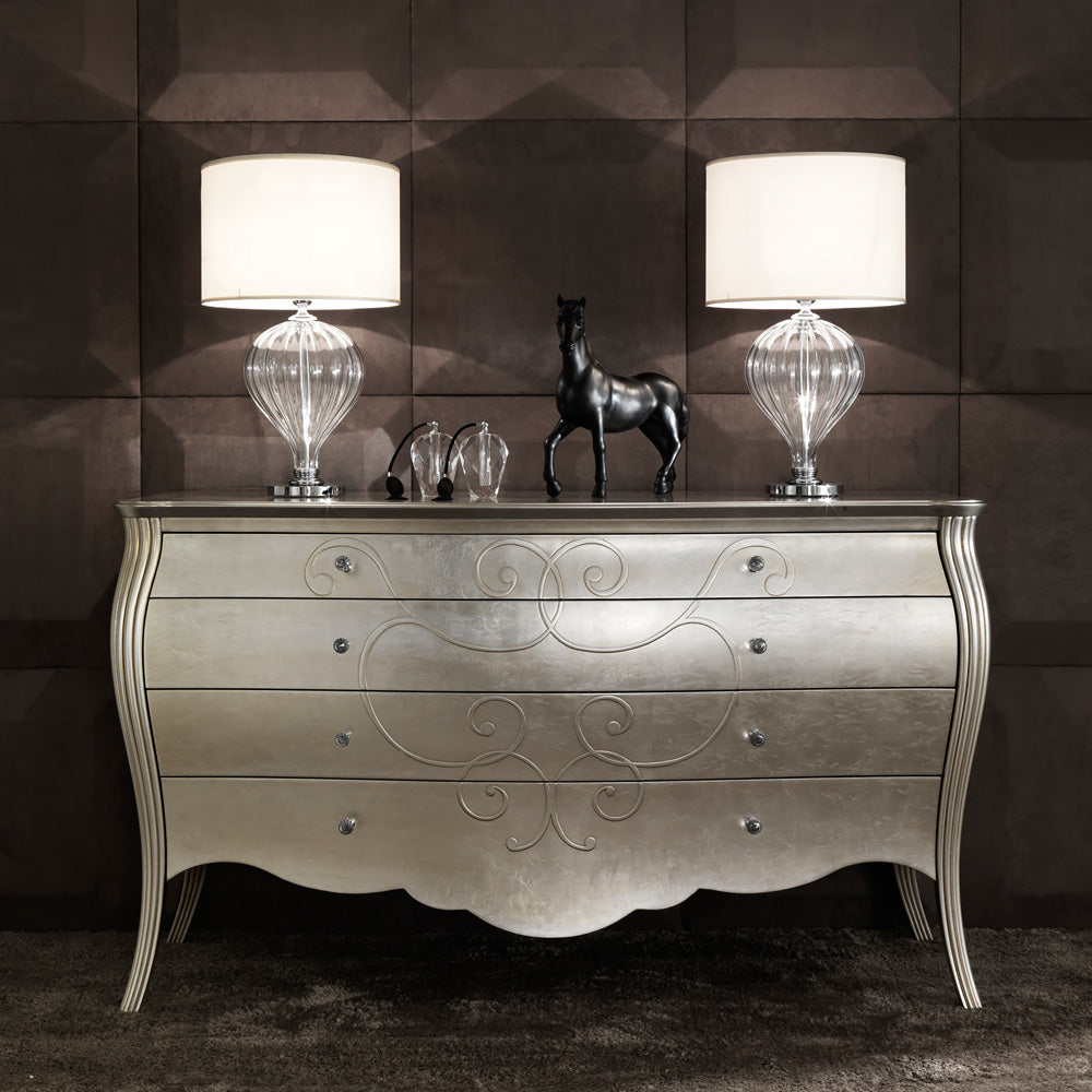 Large Italian Designer Murano Glass Table Light, Bedside Table Lamp, detail 4