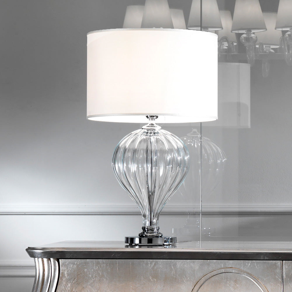 Large Italian Designer Murano Glass Table Light, Bedside Table Lamp, diameter 40 cm