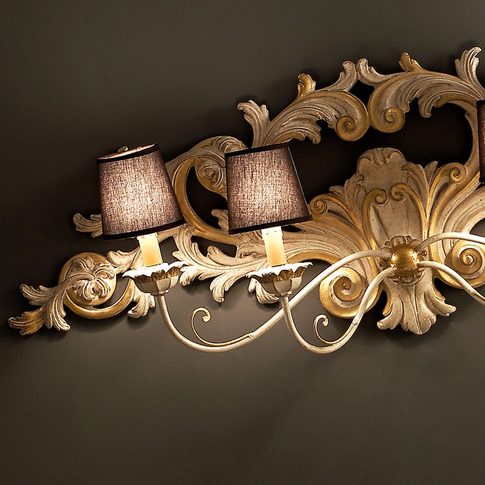 Large Ornate Italian Timeless Designer Wall Light, Bedroom Wall Sconce, detail 2