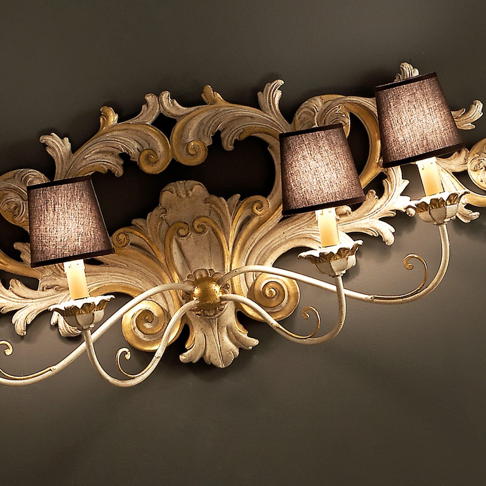 Large Ornate Italian Timeless Designer Wall Light, Bedroom Wall Sconce, detail 3