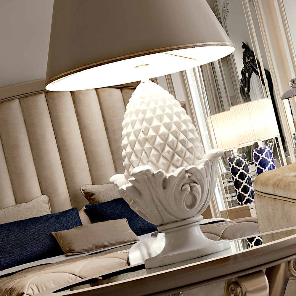 Large Pine Cone Ceramic Table Light, Bedside Table Lamp, detail 2