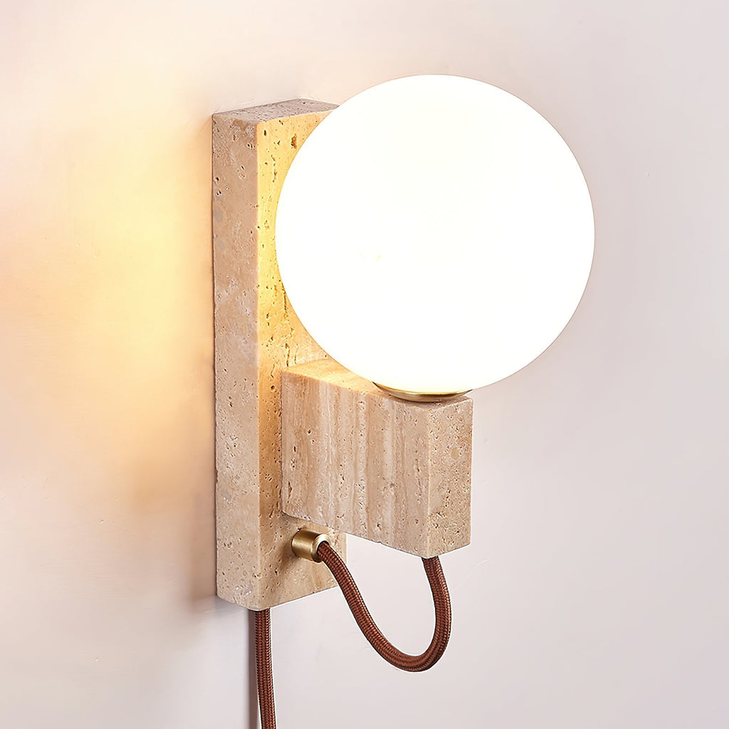 Atlas Globe Wall Light, Plug-In Wall Sconce, detail 11