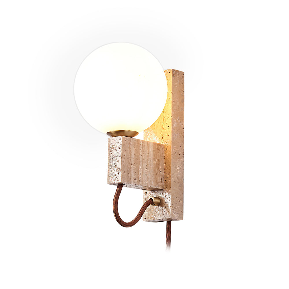 Atlas Globe Wall Light, Plug-In Wall Sconce, detail 13