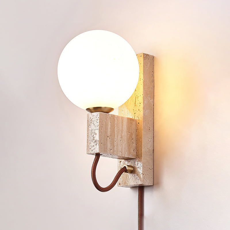 Atlas Globe Wall Light, Plug-In Wall Sconce, detail 9
