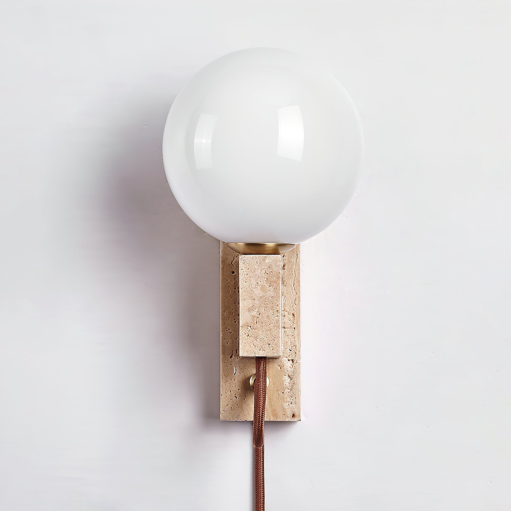 Atlas Globe Wall Light, Plug-In Wall Sconce, detail 12