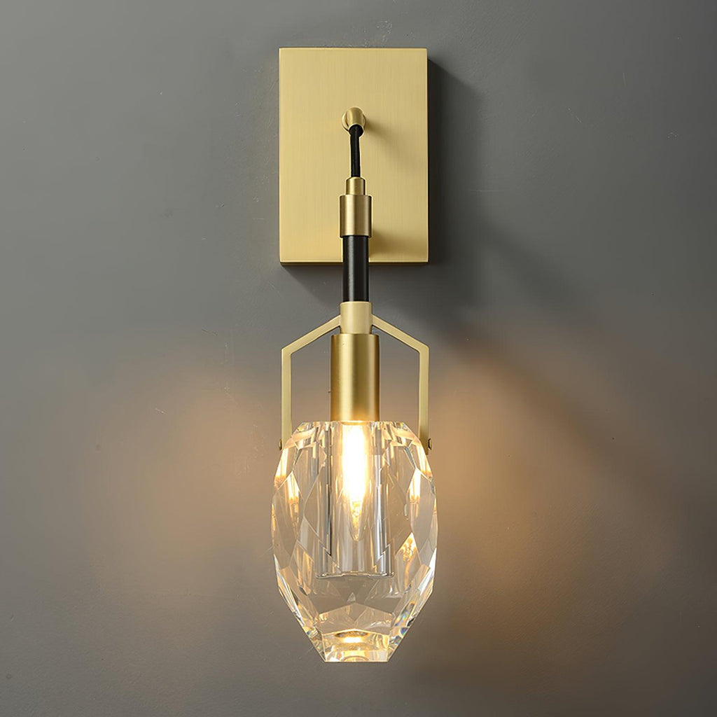 Lavilla Wall Light, Bedroom Wall Sconce, Brass, Dia 10cm x H 36cm