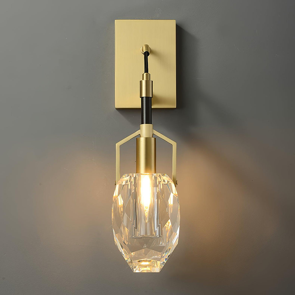 Lavilla Wall Light, Bedroom Wall Sconce, Brass, Dia 10cm x H 36cm