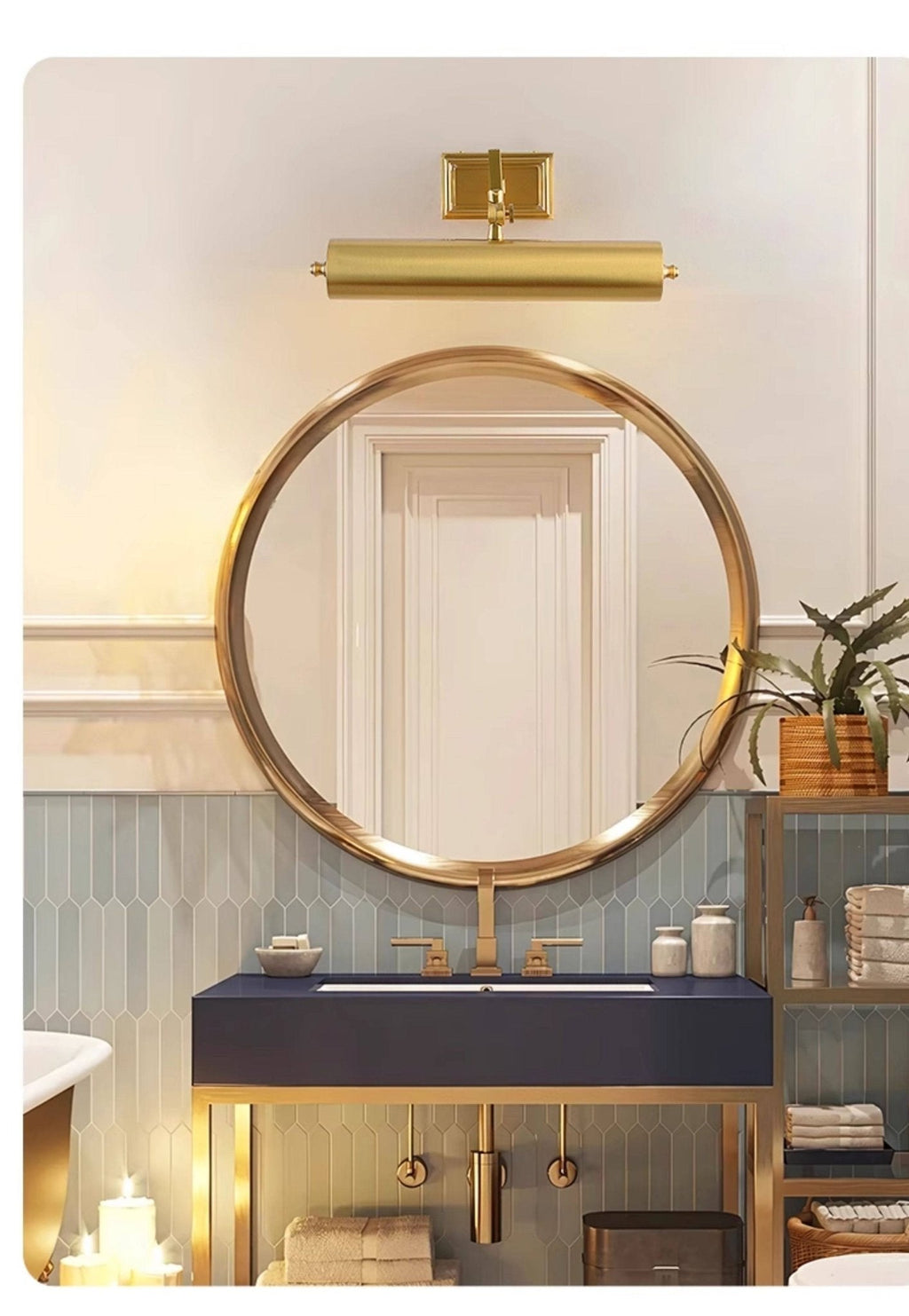 Ashton Brass Wall Light, Hardwired Wall Sconce, detail 14