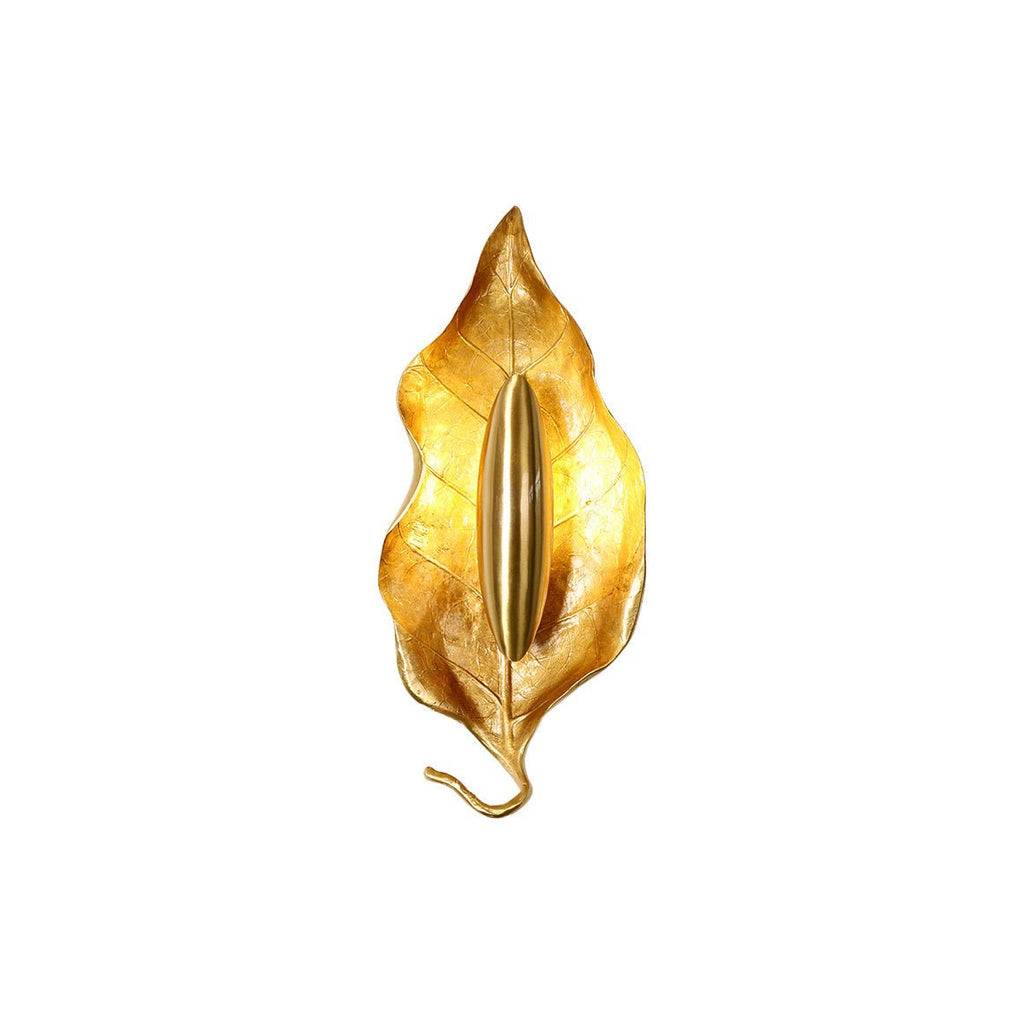 Leaf Brass Wall Light, Hardwired Wall Sconce, detail 13