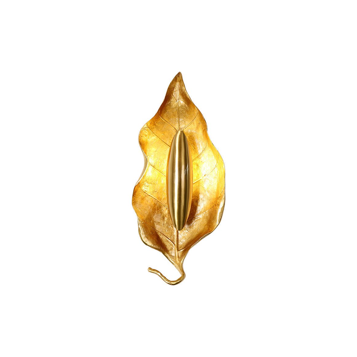 Leaf Brass Wall Light, Hardwired Wall Sconce, detail 13