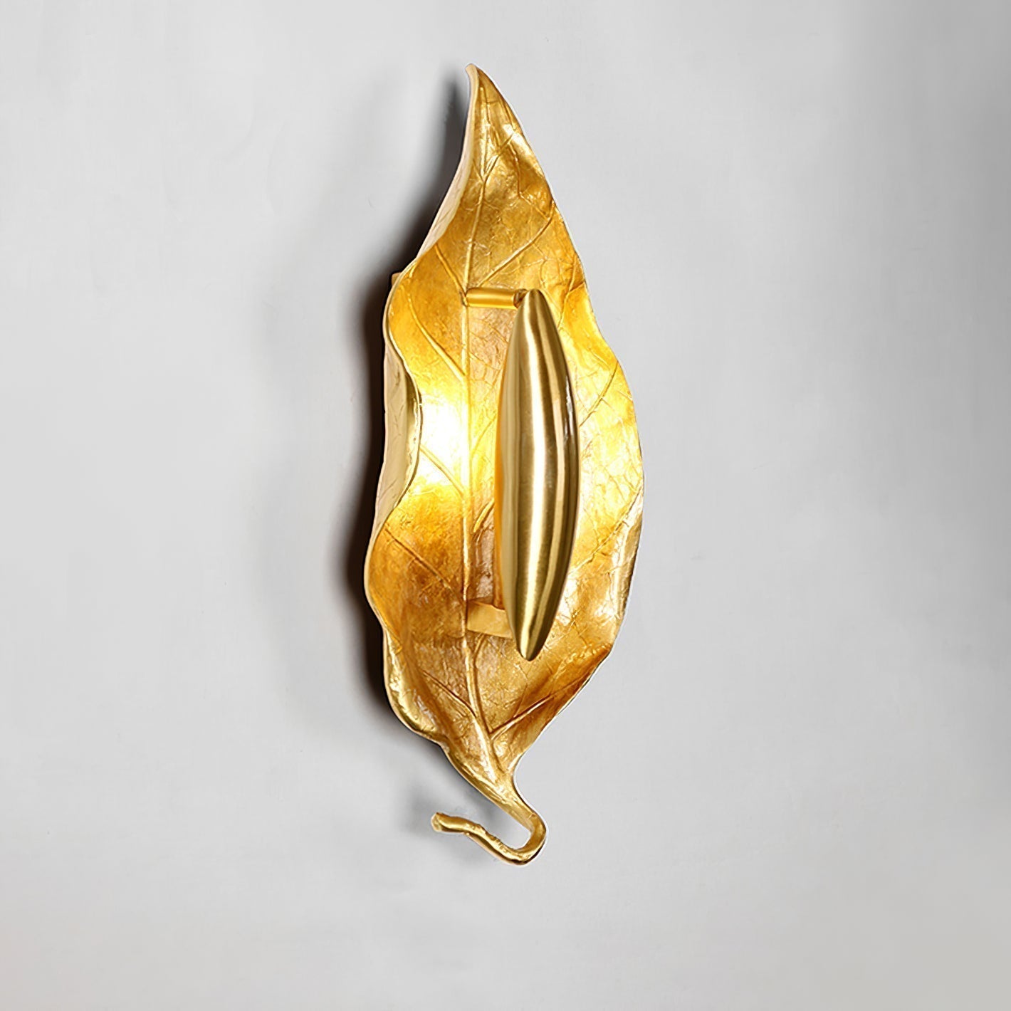 Leaf Brass Wall Light, Hardwired Wall Sconce, detail 28