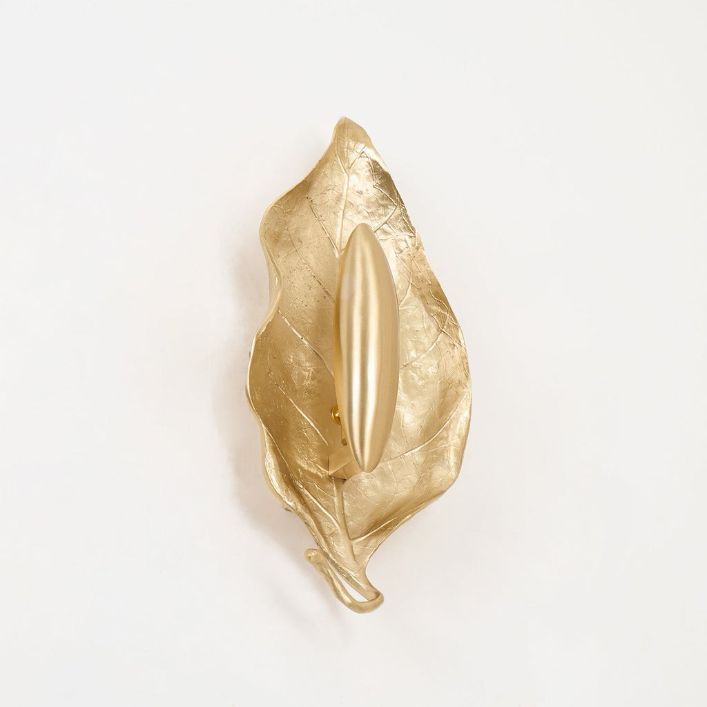 Leaf Brass Wall Light, Hardwired Wall Sconce, detail 34