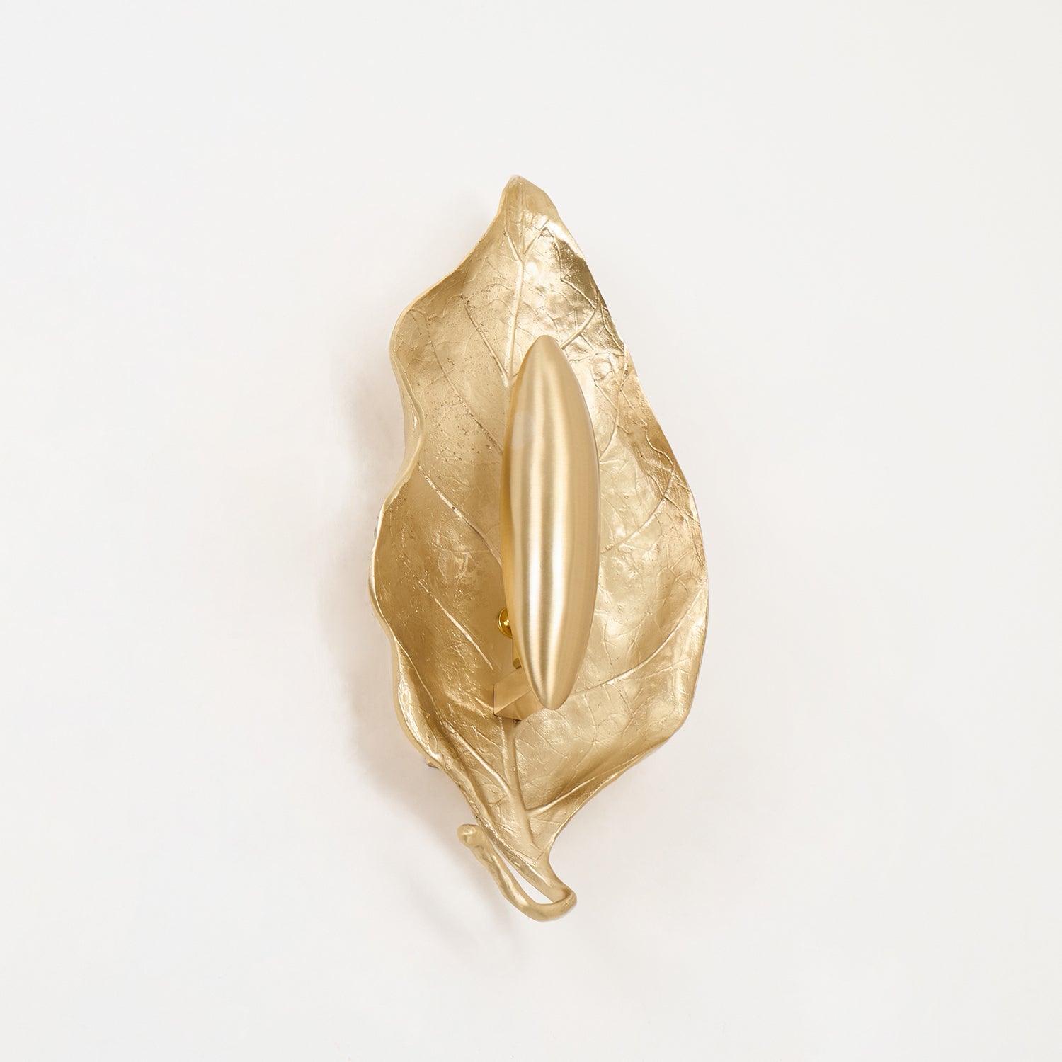 Leaf Brass Wall Light, Hardwired Wall Sconce, detail 34