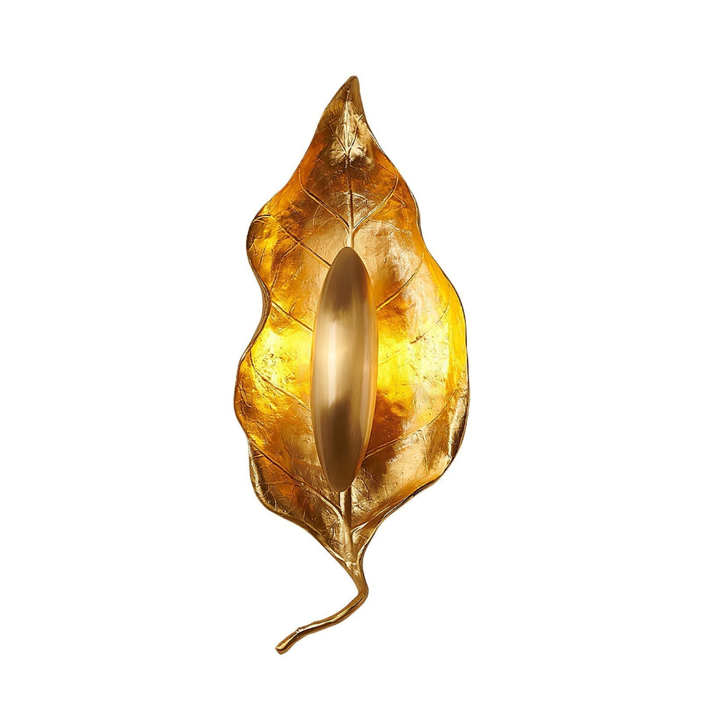 Leaf Brass Wall Light, Hardwired Wall Sconce, detail 29