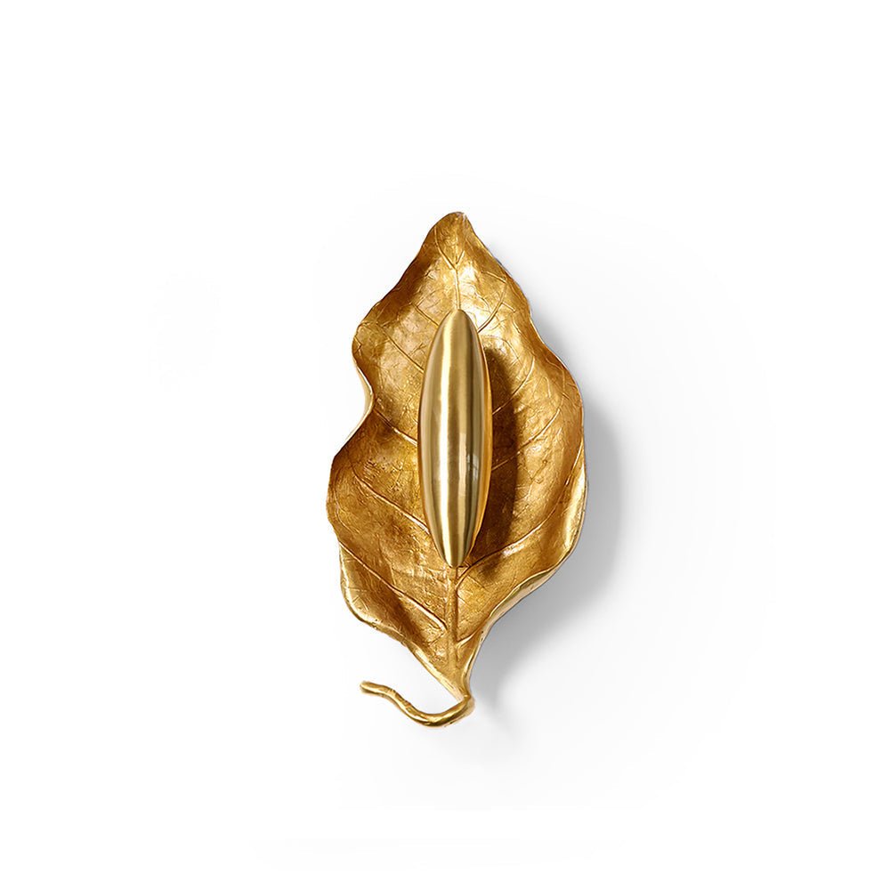 Leaf Brass Wall Light, Hardwired Wall Sconce, detail 16