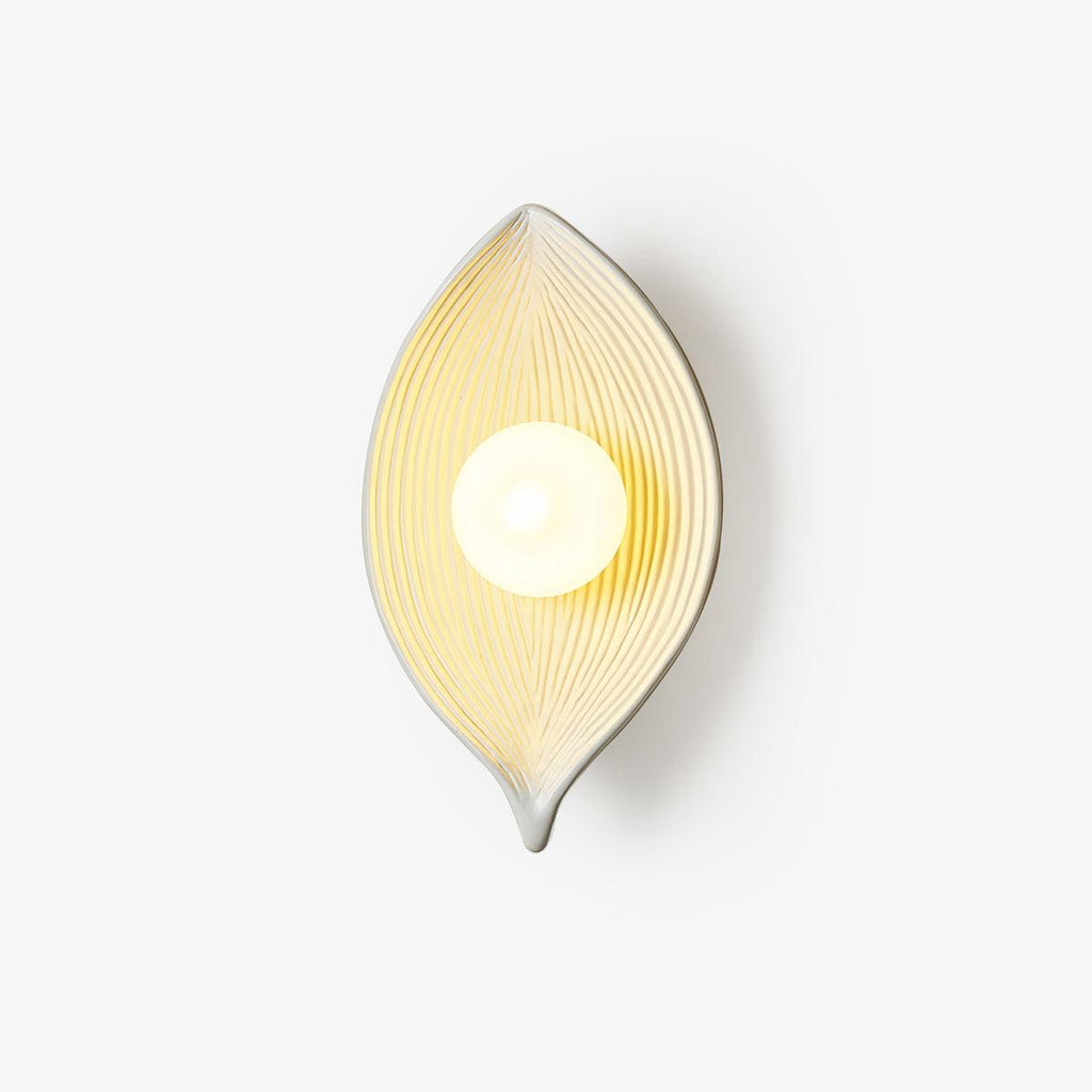 Leaf Canoe Wall-mounted Lamp Wall Light, Hardwired Wall Sconce, Resin, Φ 6.3 x H 11.8 Set of 2
