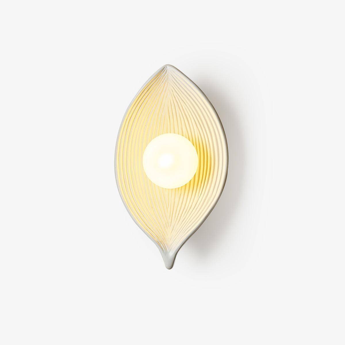 Leaf Canoe Wall-mounted Lamp Wall Light, Hardwired Wall Sconce, Resin, Φ 6.3 x H 11.8 Set of 2