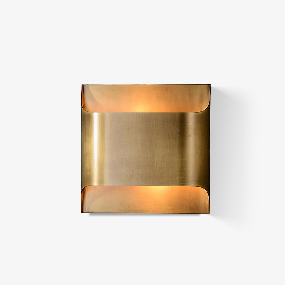 Leclerc Brass Wall Light, Hardwired Wall Sconce, Φ 9.8 x H 9.8
