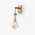 Leontine Glass Wall Light, Hardwired Wall Sconce, L 13cm x W 16cm x H 45cm