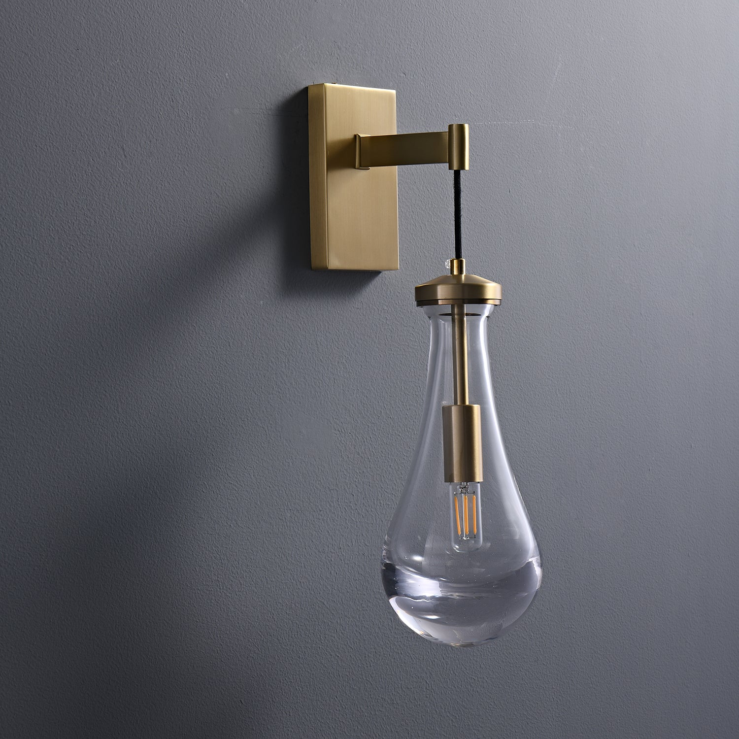 Leontine Glass Wall Light, Hardwired Wall Sconce, detail 14