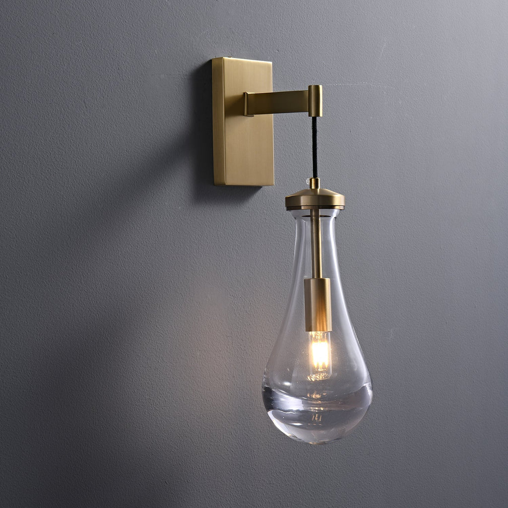 Leontine Glass Wall Light, Hardwired Wall Sconce, detail 10