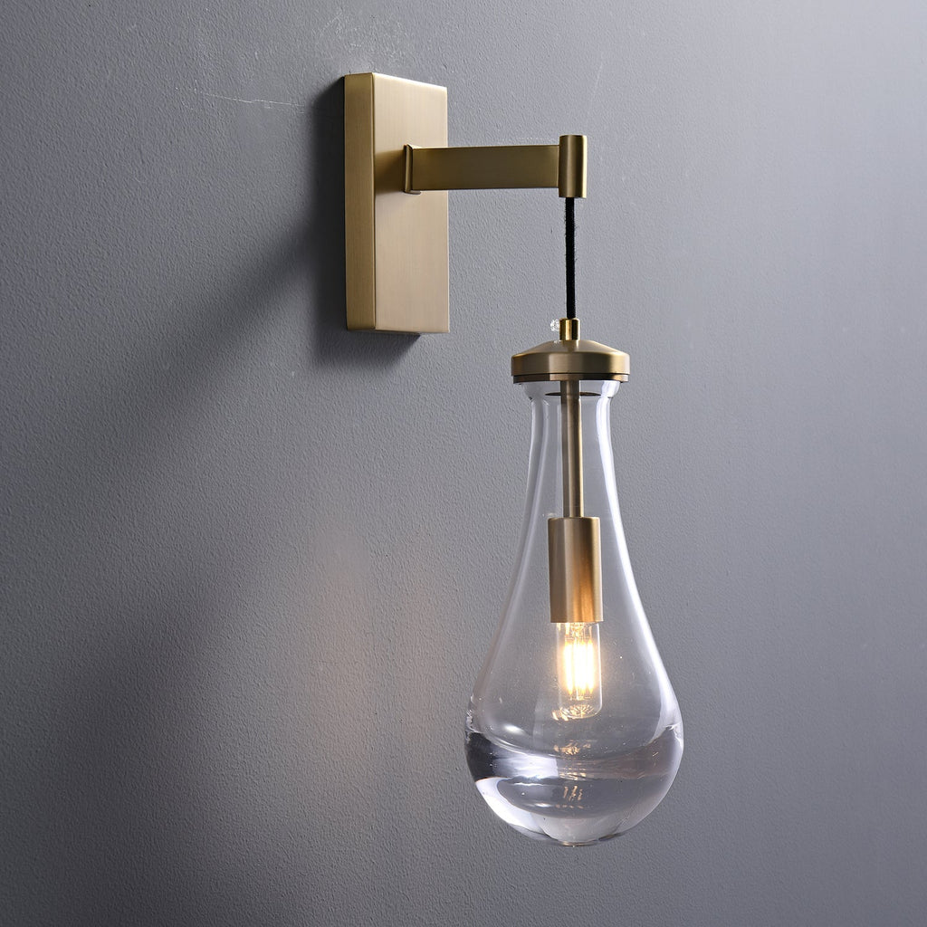 Leontine Glass Wall Light, Hardwired Wall Sconce, detail 15
