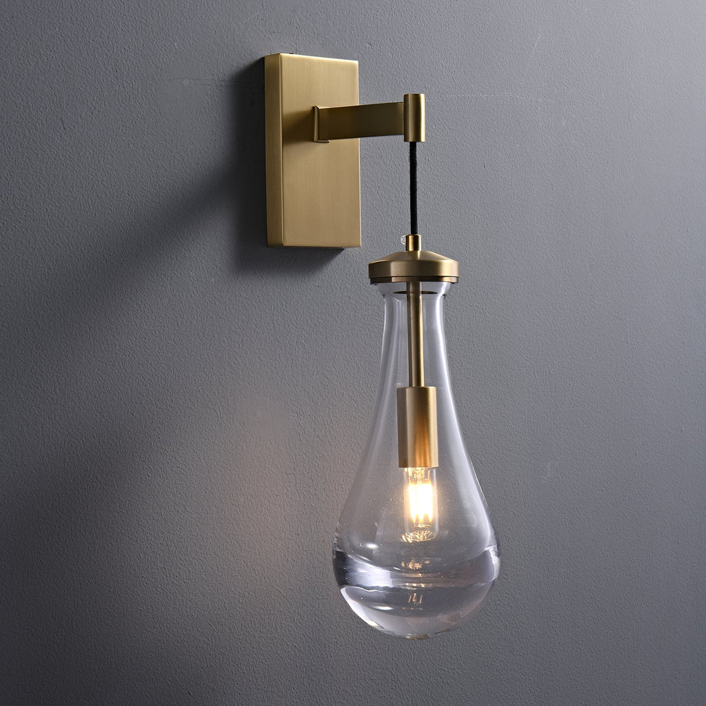 Leontine Glass Wall Light, Hardwired Wall Sconce, detail 16