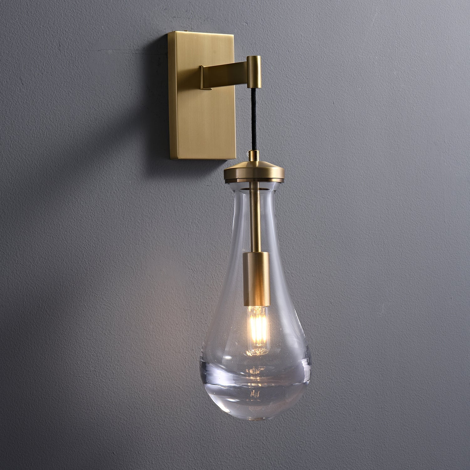 Leontine Glass Wall Light, Hardwired Wall Sconce, detail 17