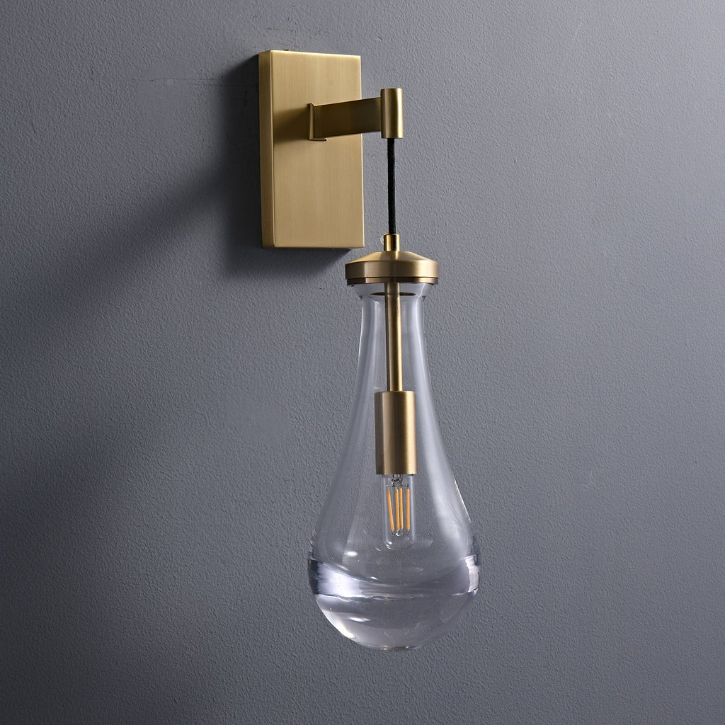 Leontine Glass Wall Light, Hardwired Wall Sconce, detail 18