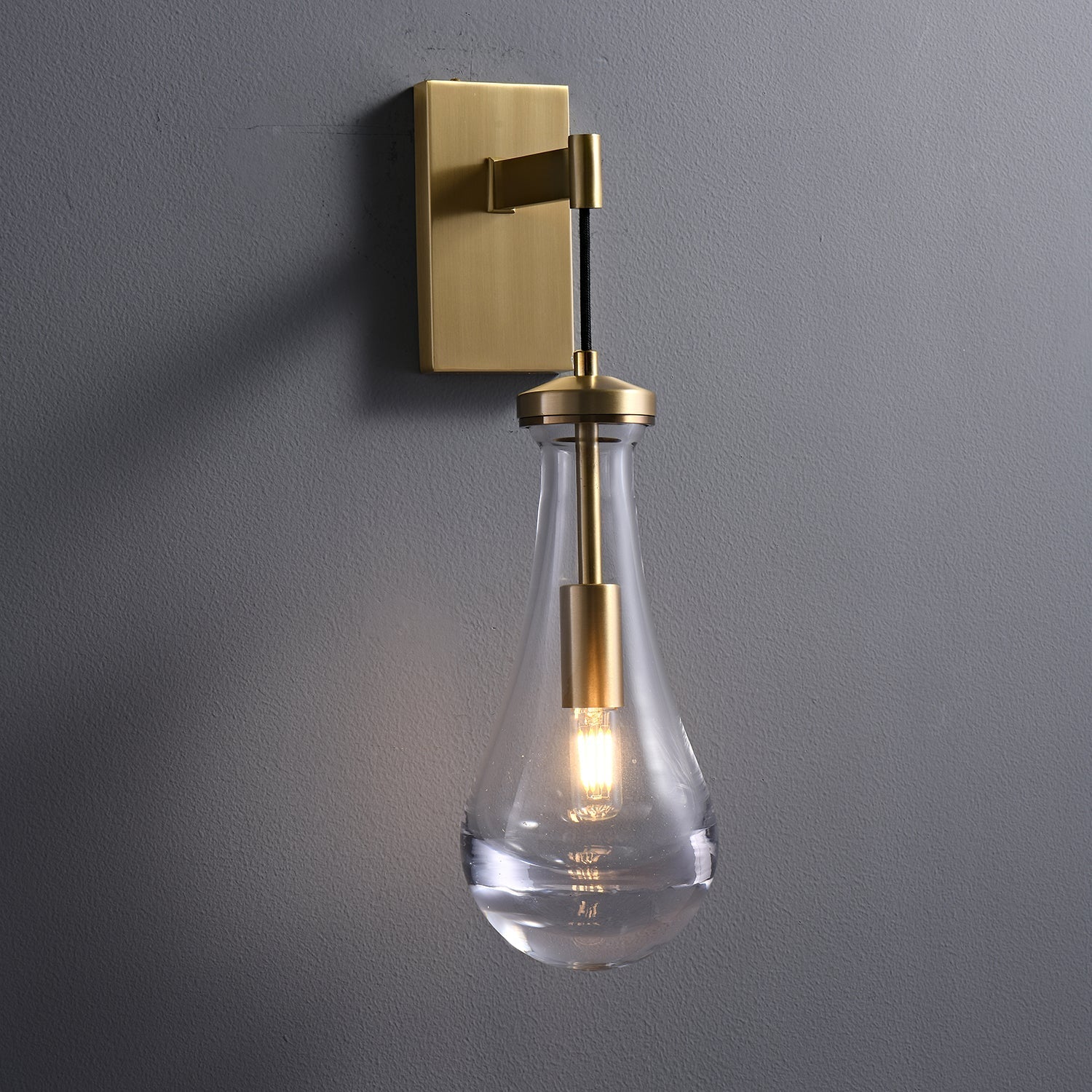 Leontine Glass Wall Light, Hardwired Wall Sconce, detail 19