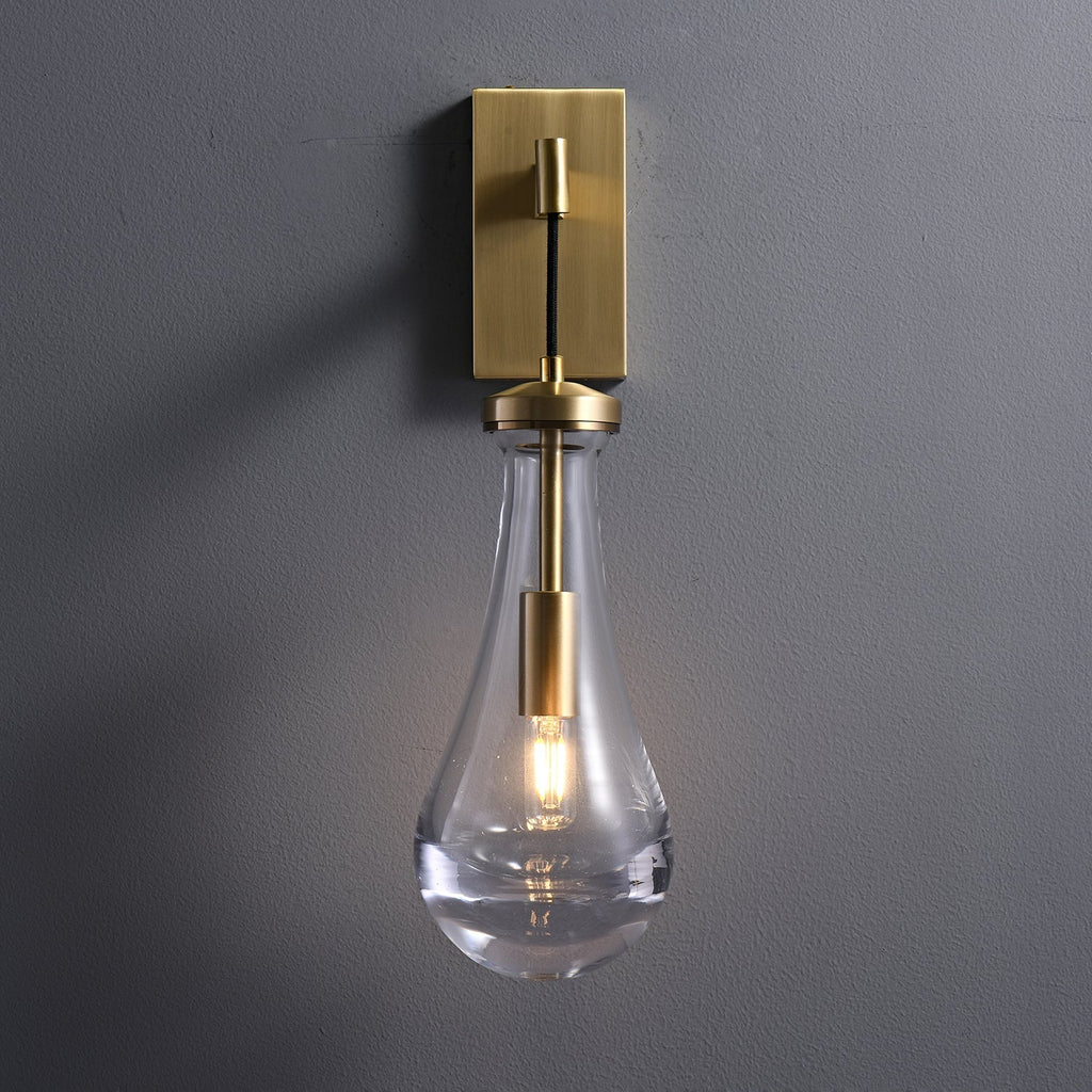 Leontine Glass Wall Light, Hardwired Wall Sconce, detail 8