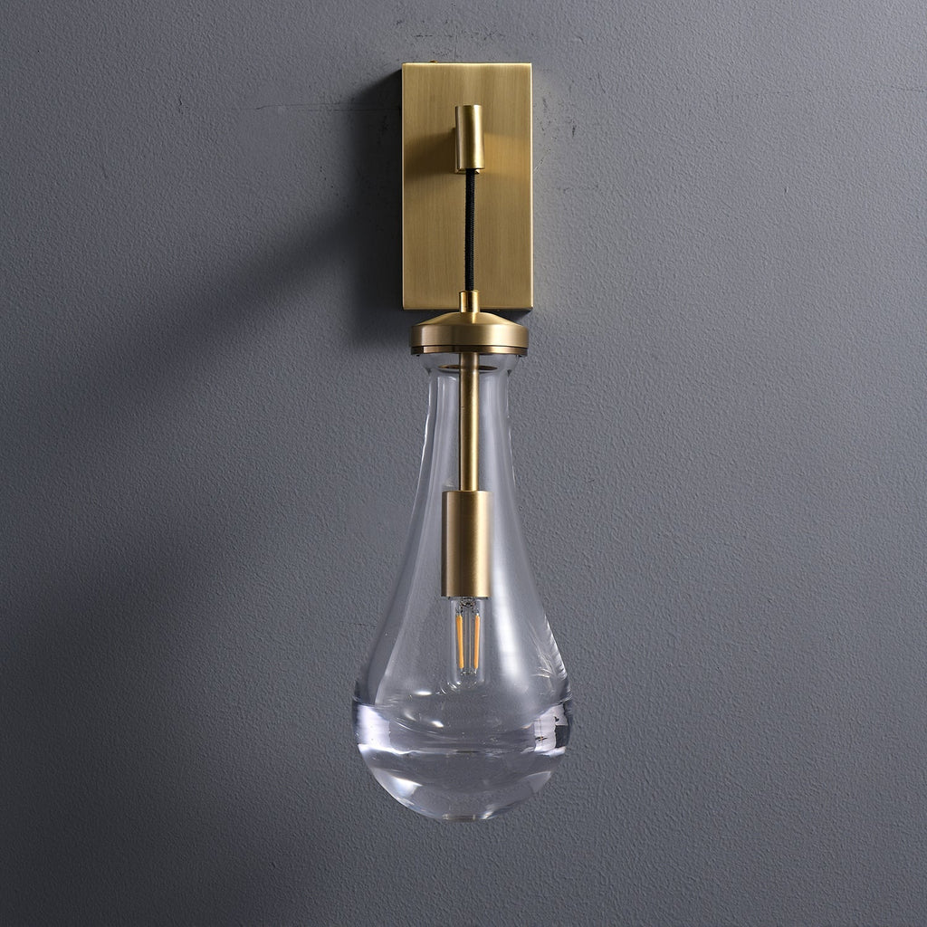 Leontine Glass Wall Light, Hardwired Wall Sconce, detail 9