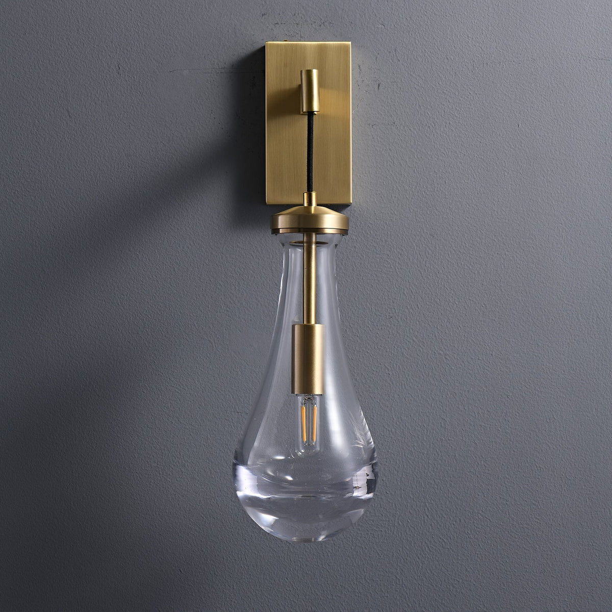 Leontine Glass Wall Light, Hardwired Wall Sconce, detail 9