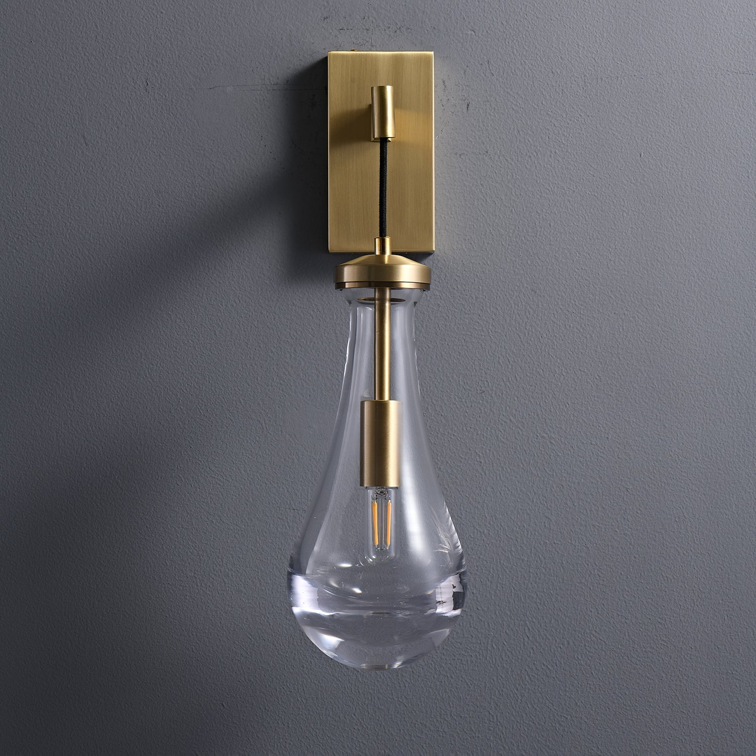 Leontine Glass Wall Light, Hardwired Wall Sconce, detail 9