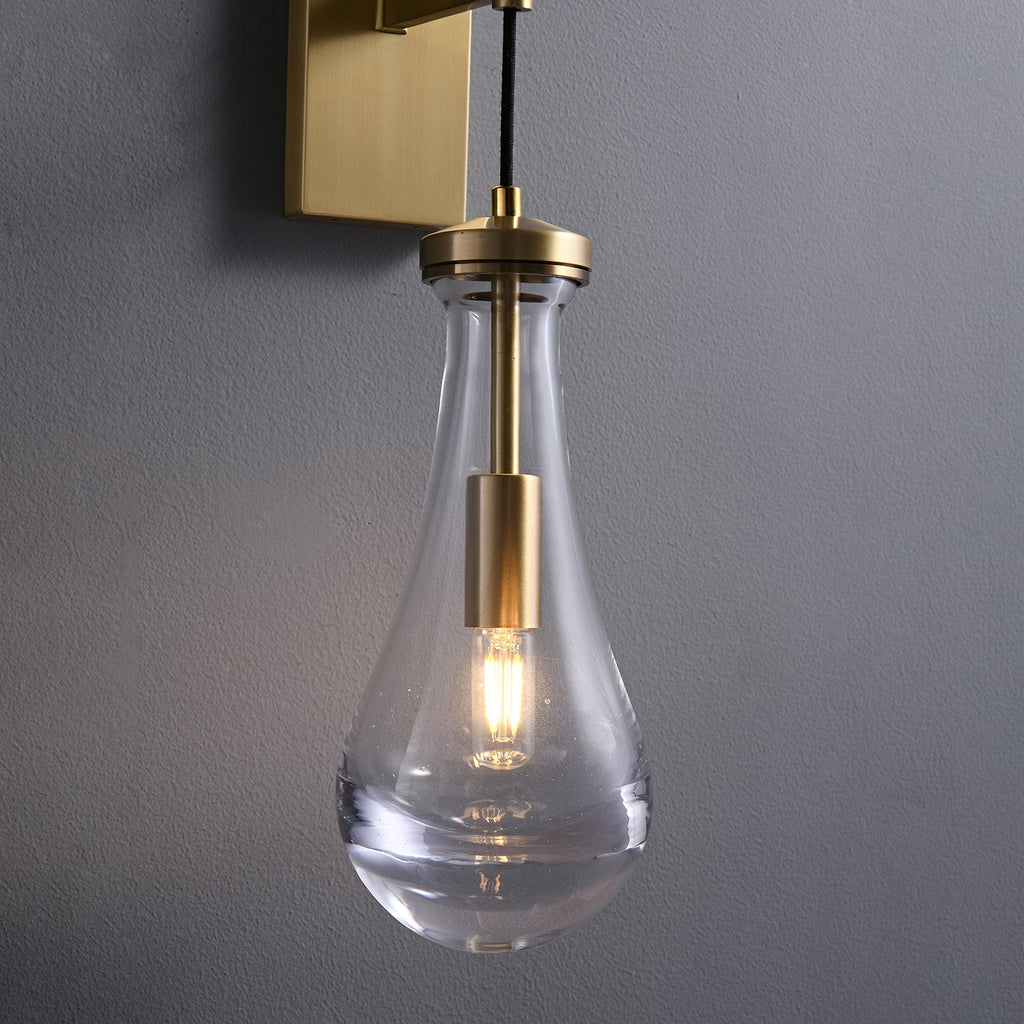 Leontine Glass Wall Light, Hardwired Wall Sconce, detail 13