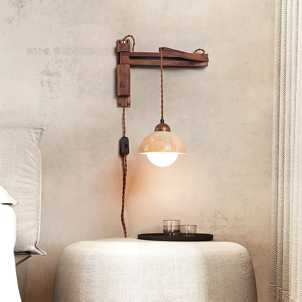 Ligno Arc Wall Light, Plug-In Wall Sconce, detail 4