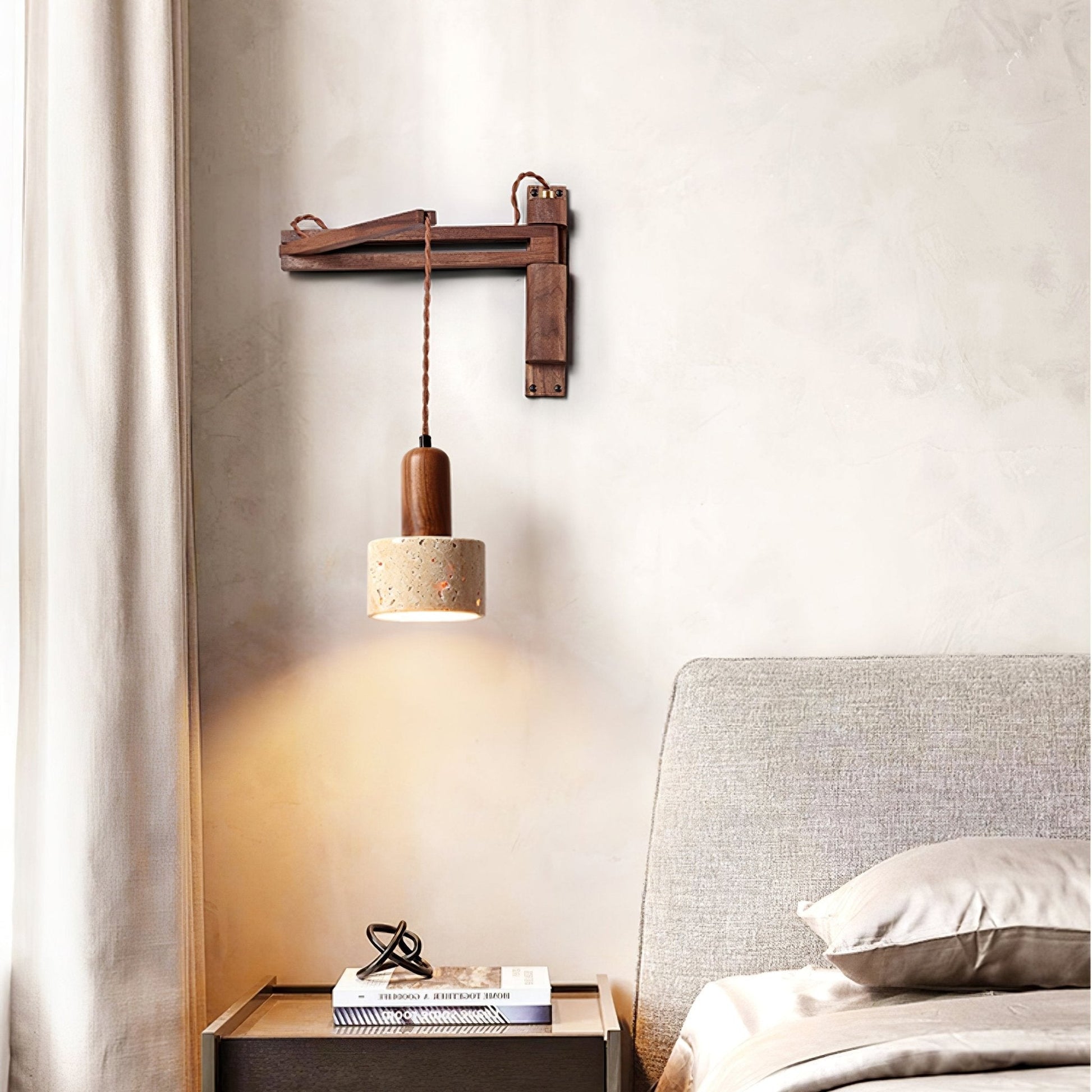 Ligno Arc Wall Light, Plug-In Wall Sconce, detail 11