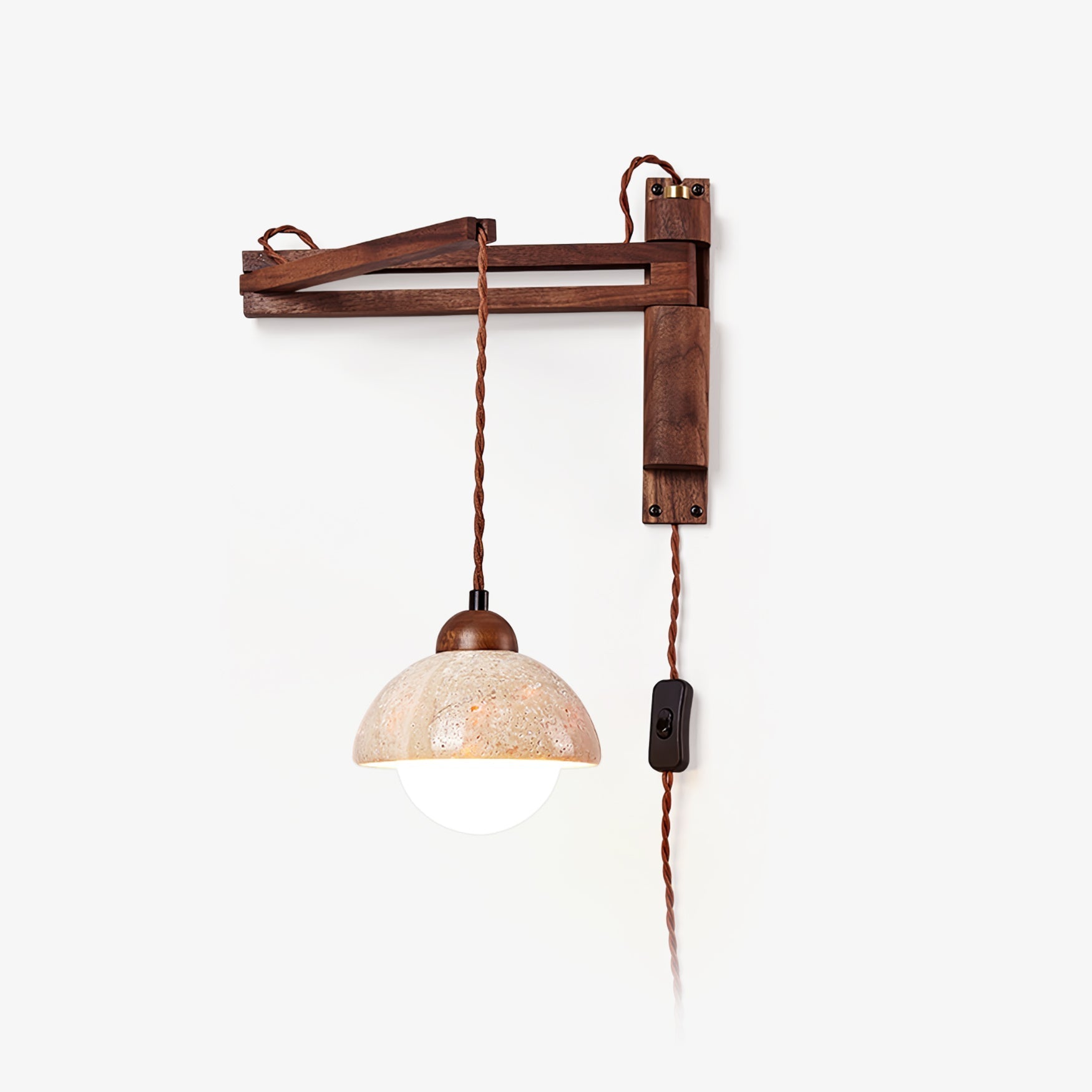 Ligno Arc Wall Light, Plug-In Wall Sconce, detail 2