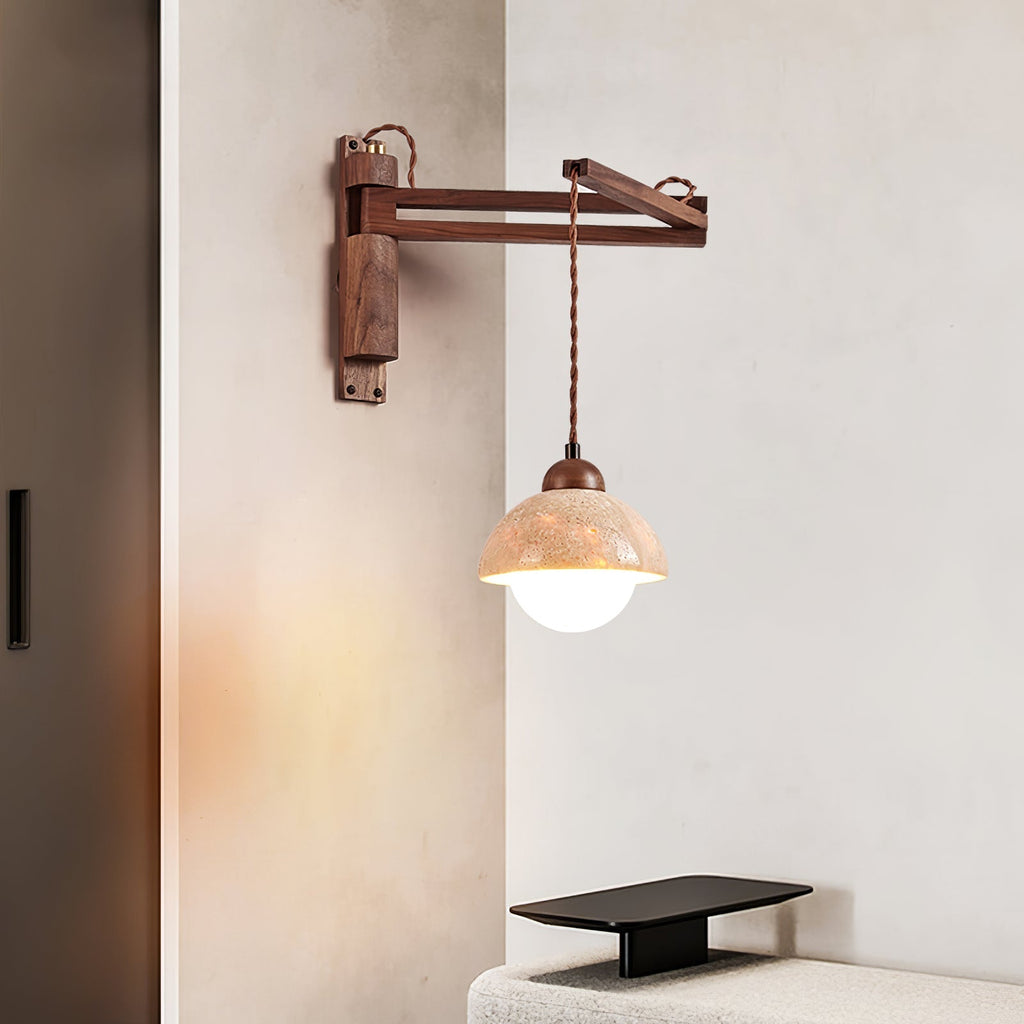 Ligno Arc Wall Light, Plug-In Wall Sconce, detail 7