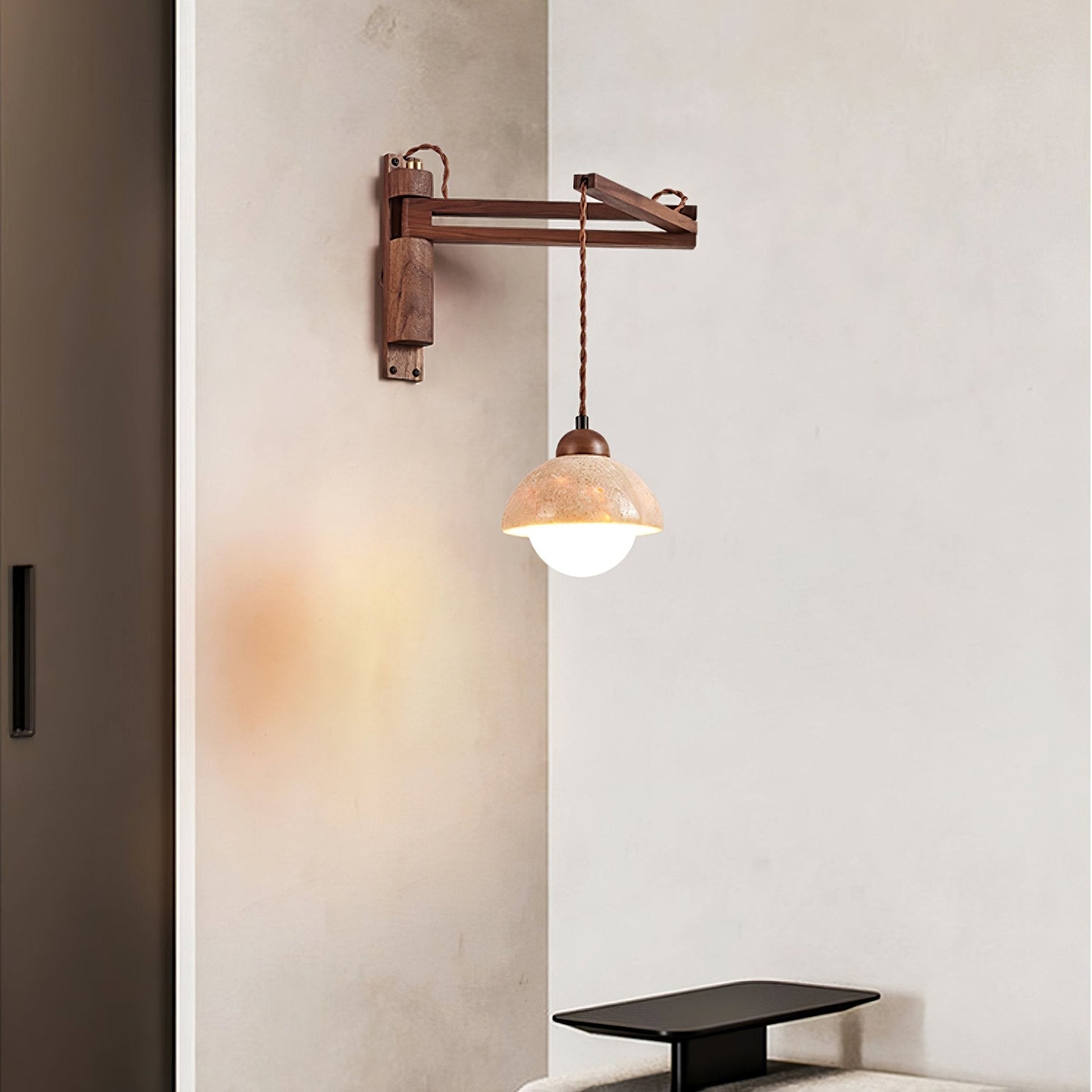 Ligno Arc Wall Light, Plug-In Wall Sconce, detail 9