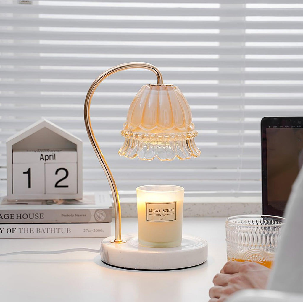 Lily Marble Warmer Table Light, Bedside Table Lamp, detail 2