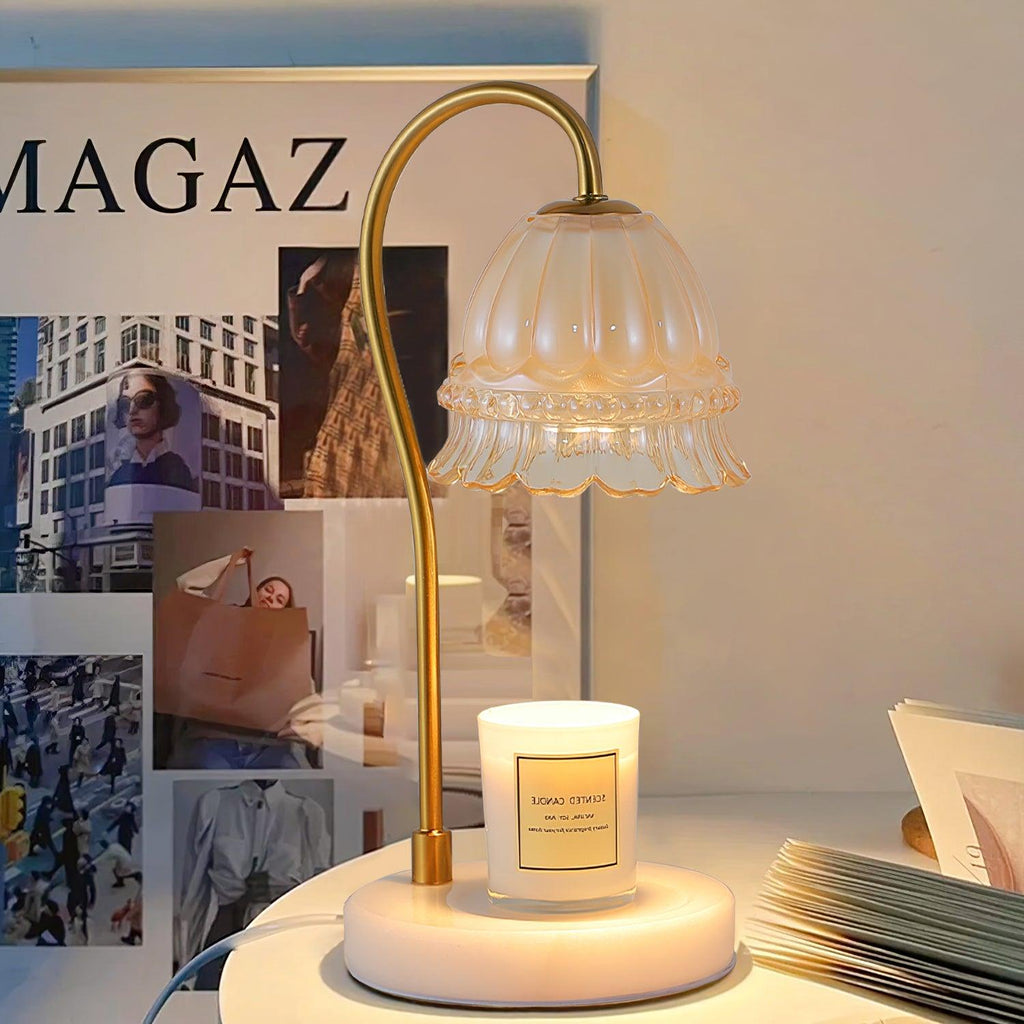 Lily Marble Warmer Table Light, Bedside Table Lamp, detail 3